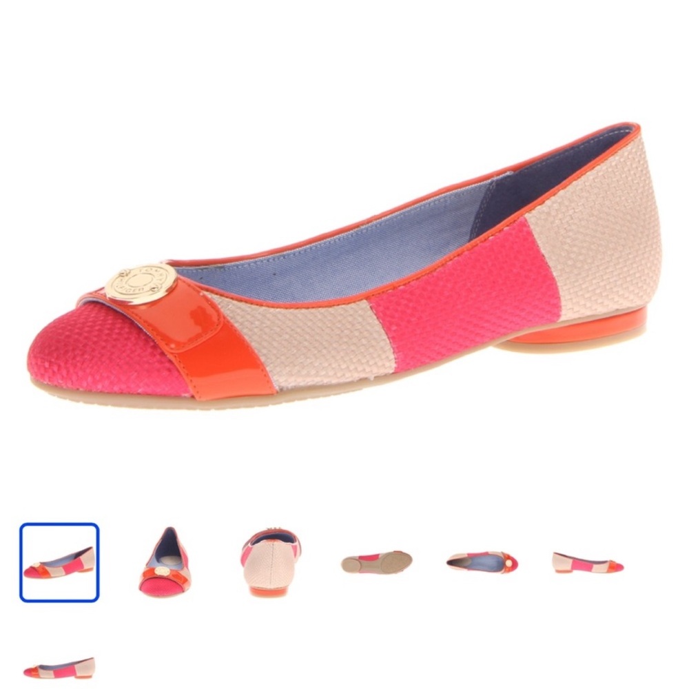 Tommy Hilfiger Pink and Orange Ballet Flats
